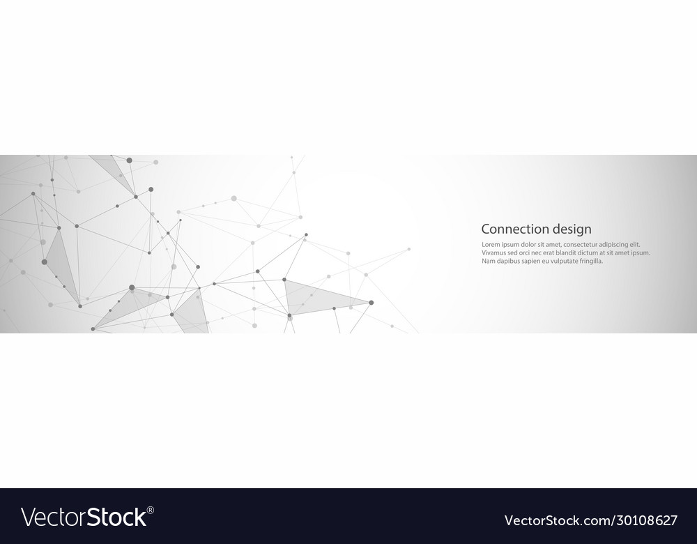 Banner design global connection with lines