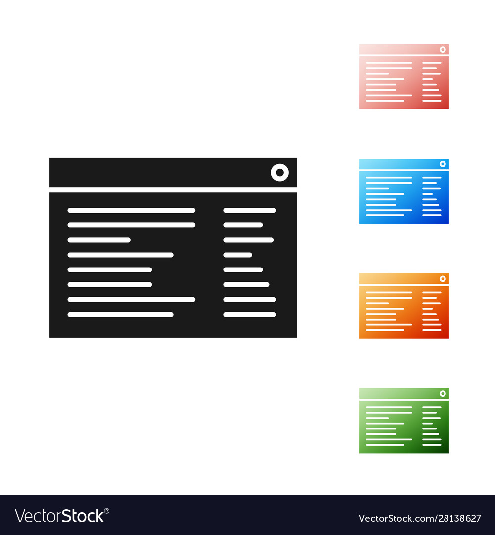 Schwarze Software Web-Entwickler Programmiercode vector image Schwarze Software Web-Entwickler Programmiercode
