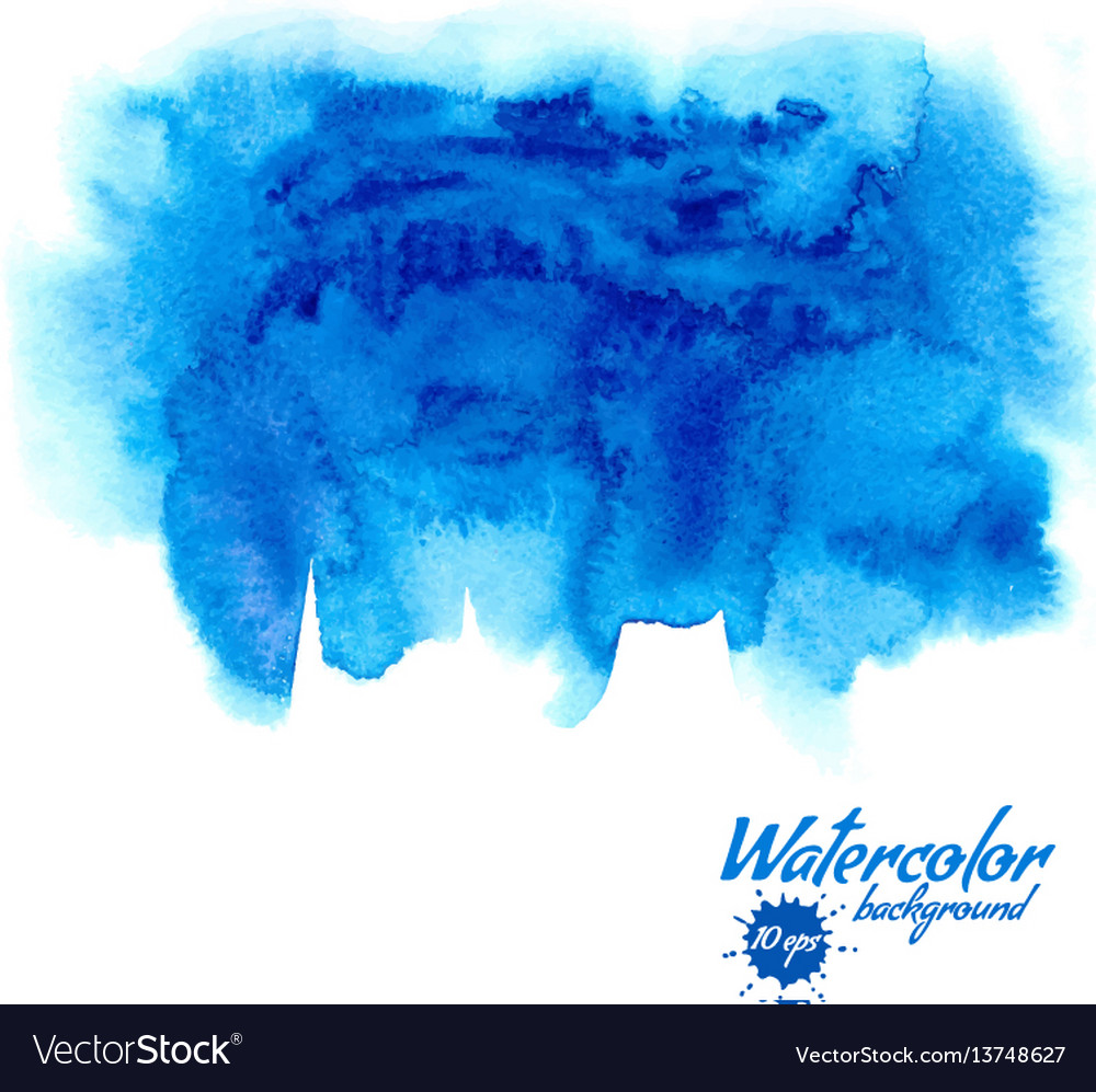 Download Blue watercolor background Royalty Free Vector Image