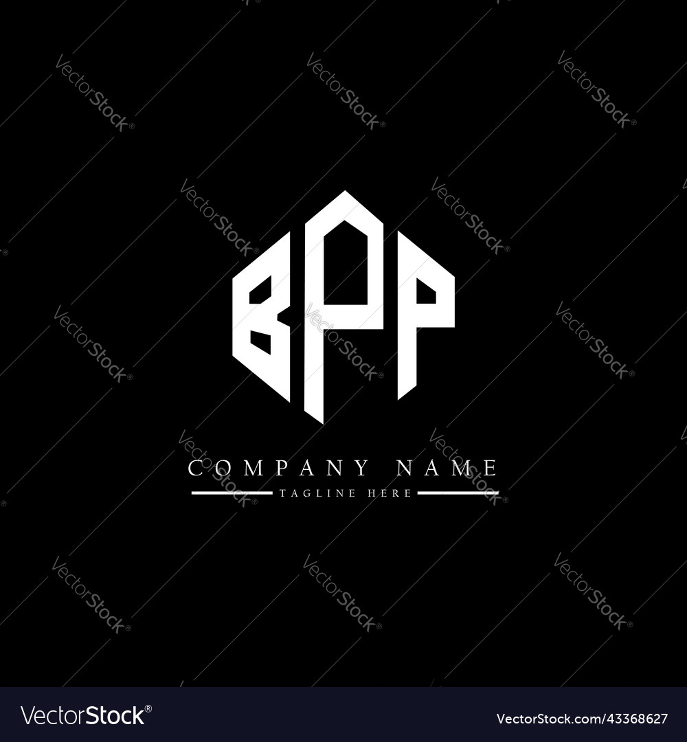 Bpp letter logo design with polygon shape