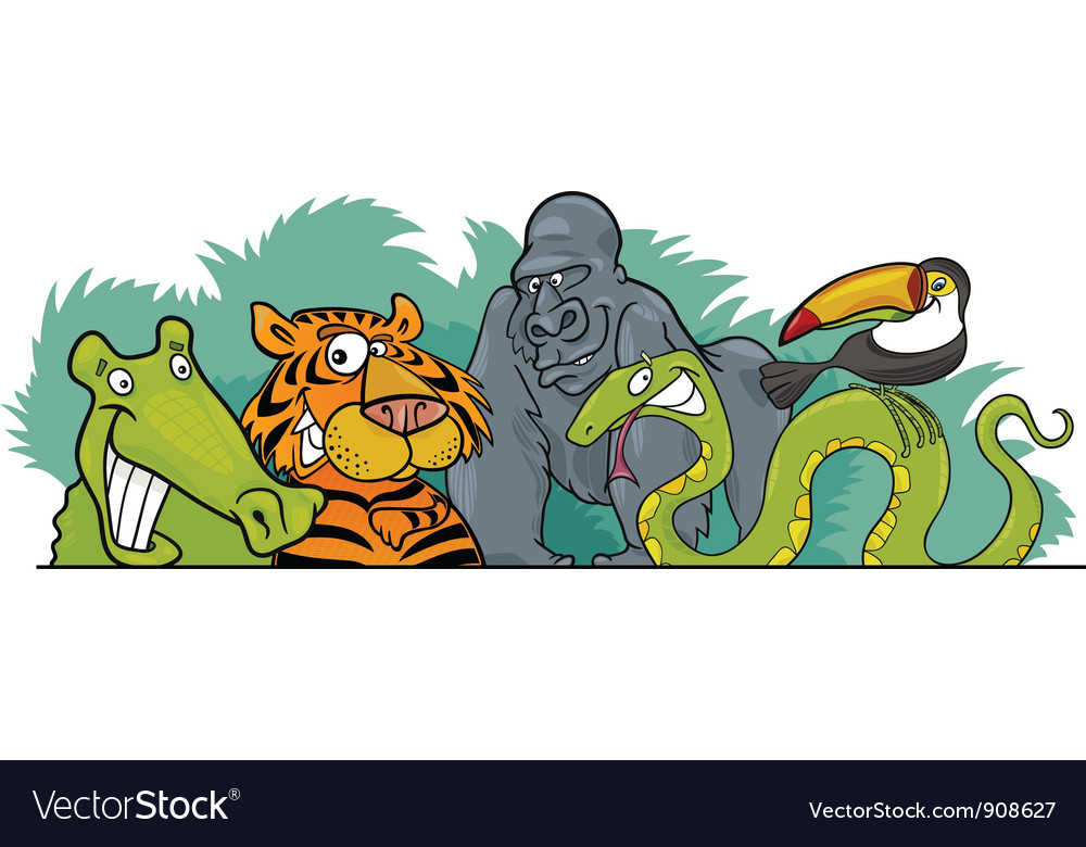 Cartoon jungle wild