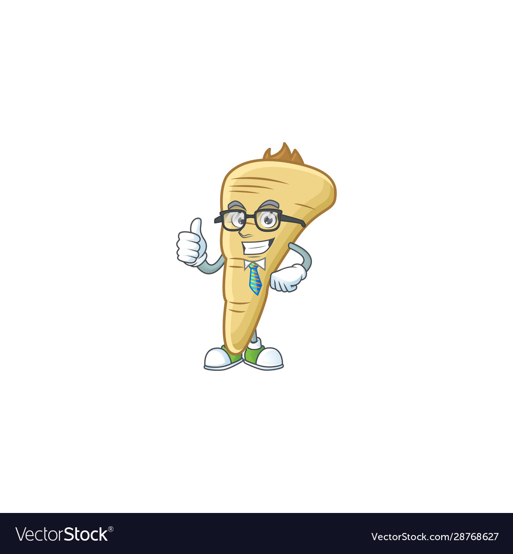 Cool businessman parsnip cartoon character design
