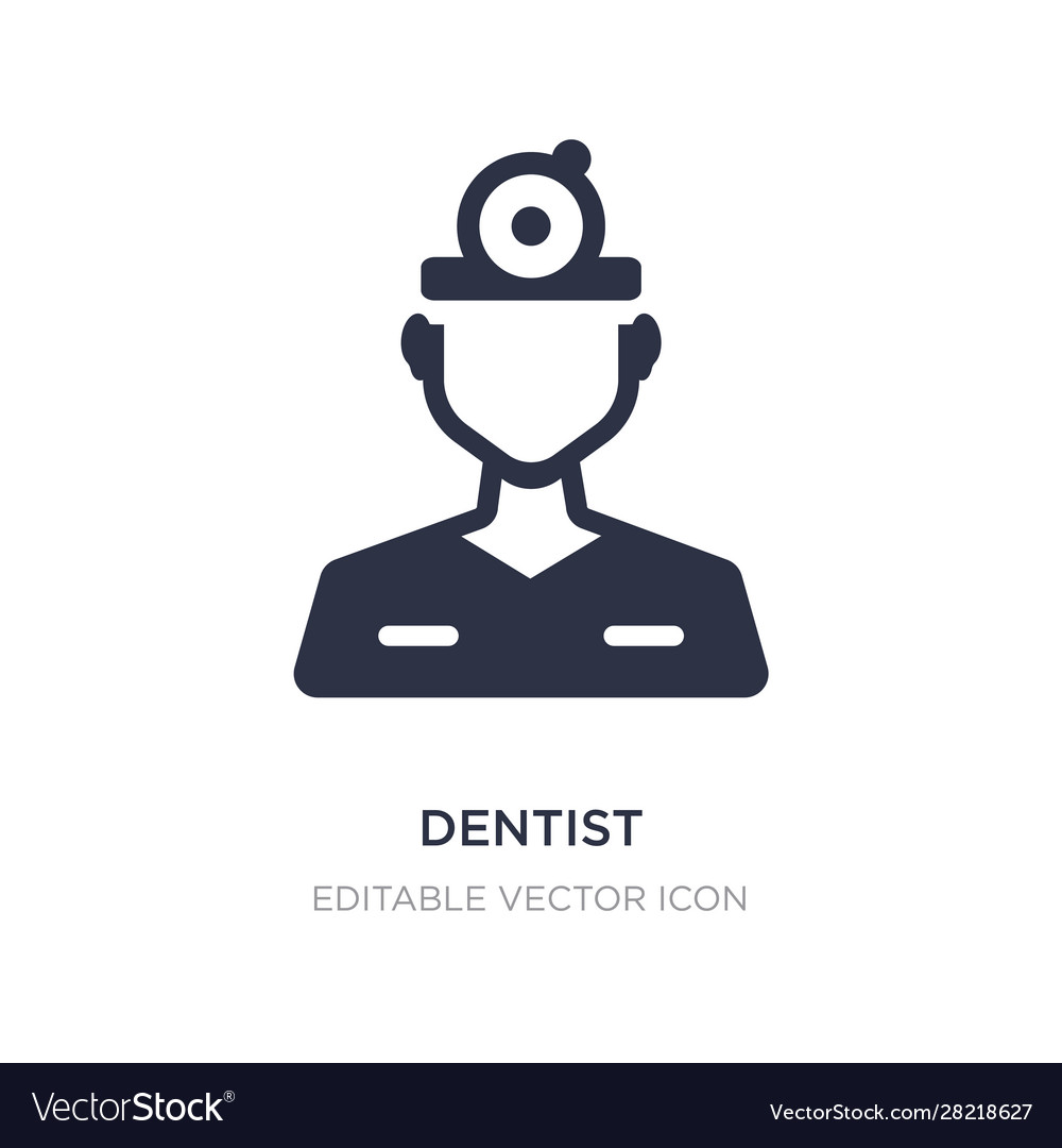 Dentist icon on white background simple element