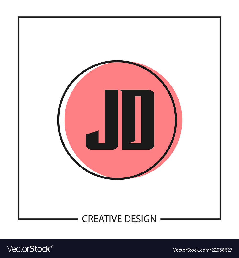 Initial letter jd logo template design Royalty Free Vector