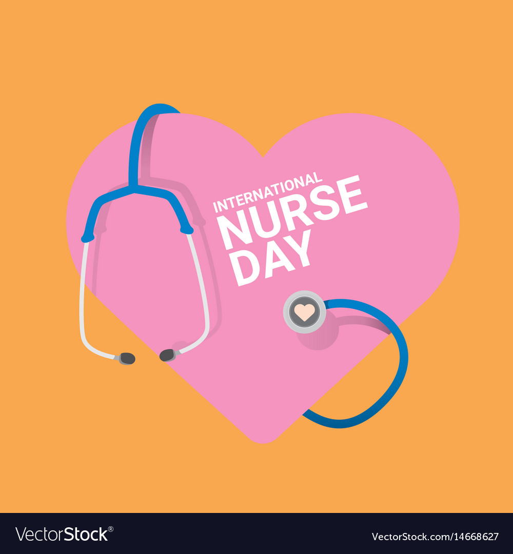 International nurse day label Royalty Free Vector Image