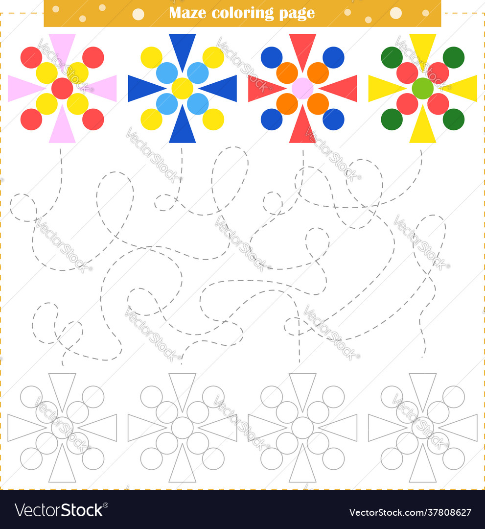 Logic game for children go through maze vector image Logic game for children go through maze