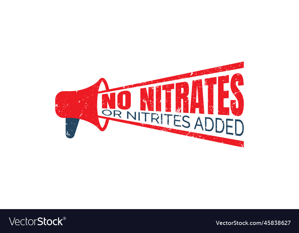 Megaphone no nitrates or nitrites added stamp