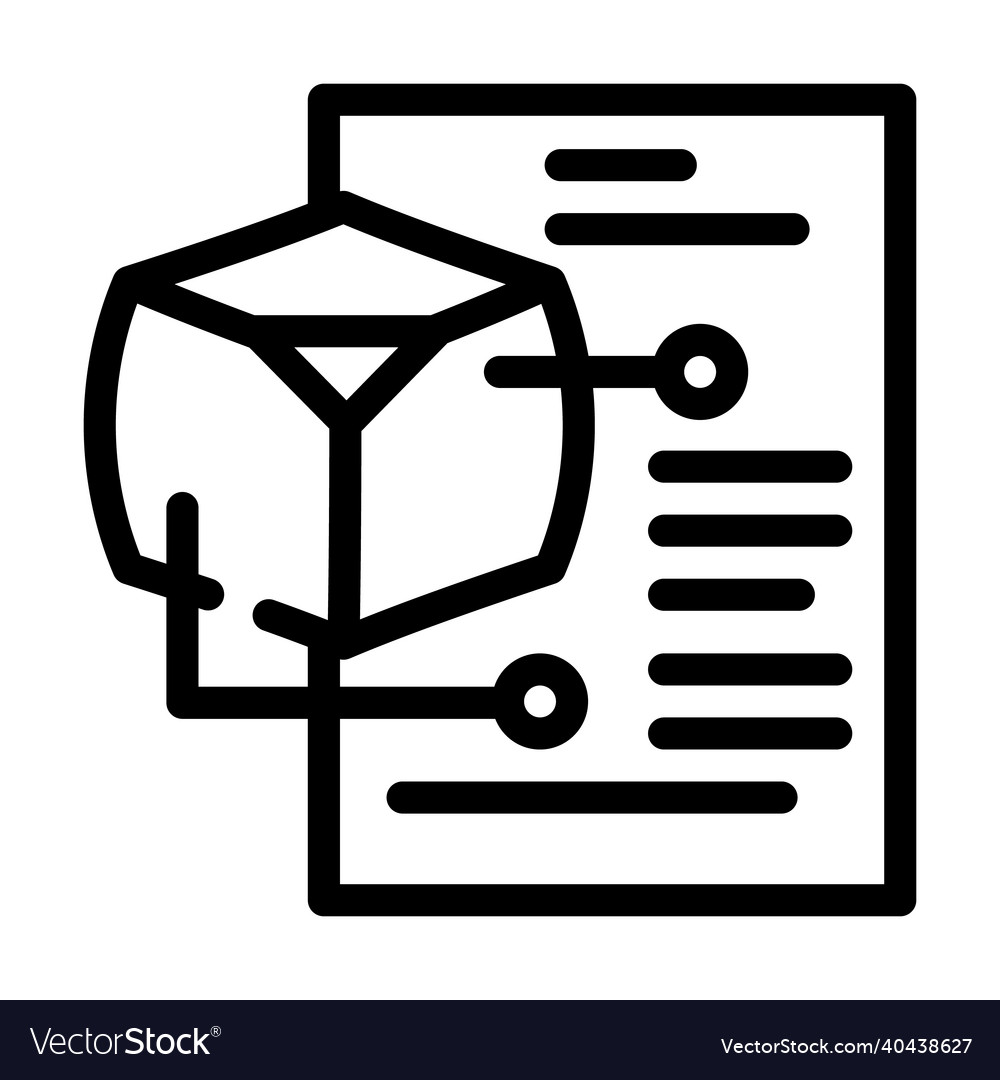Modellierung der Data Science Line Icon vector image Modellierung der Data Science Line Icon