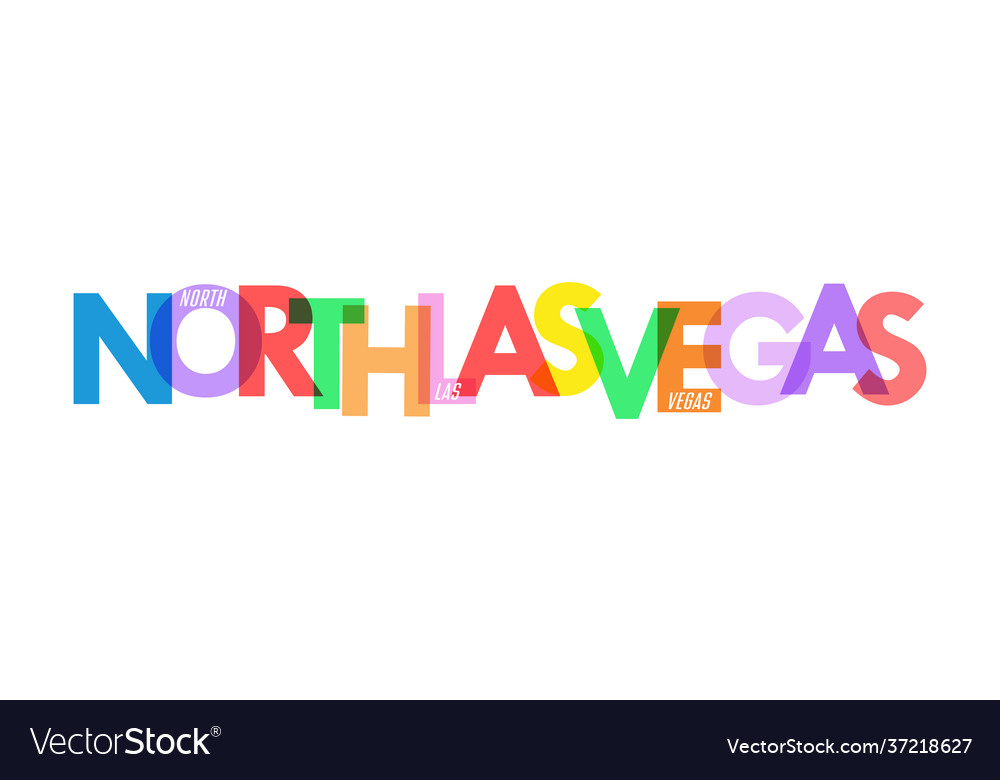 North las vegas name city on a white