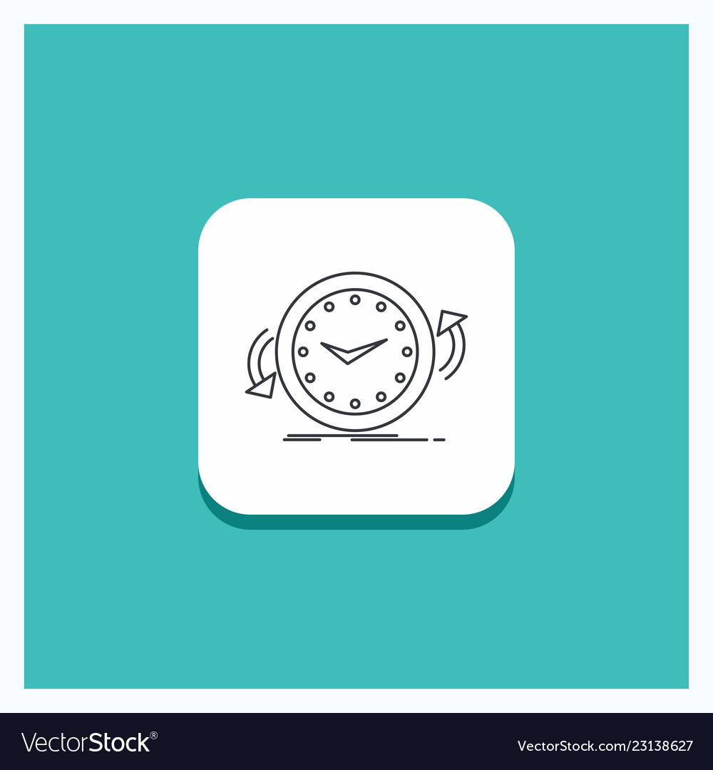 Round button for backup clock clockwise counter vector image Round button for backup clock clockwise counter