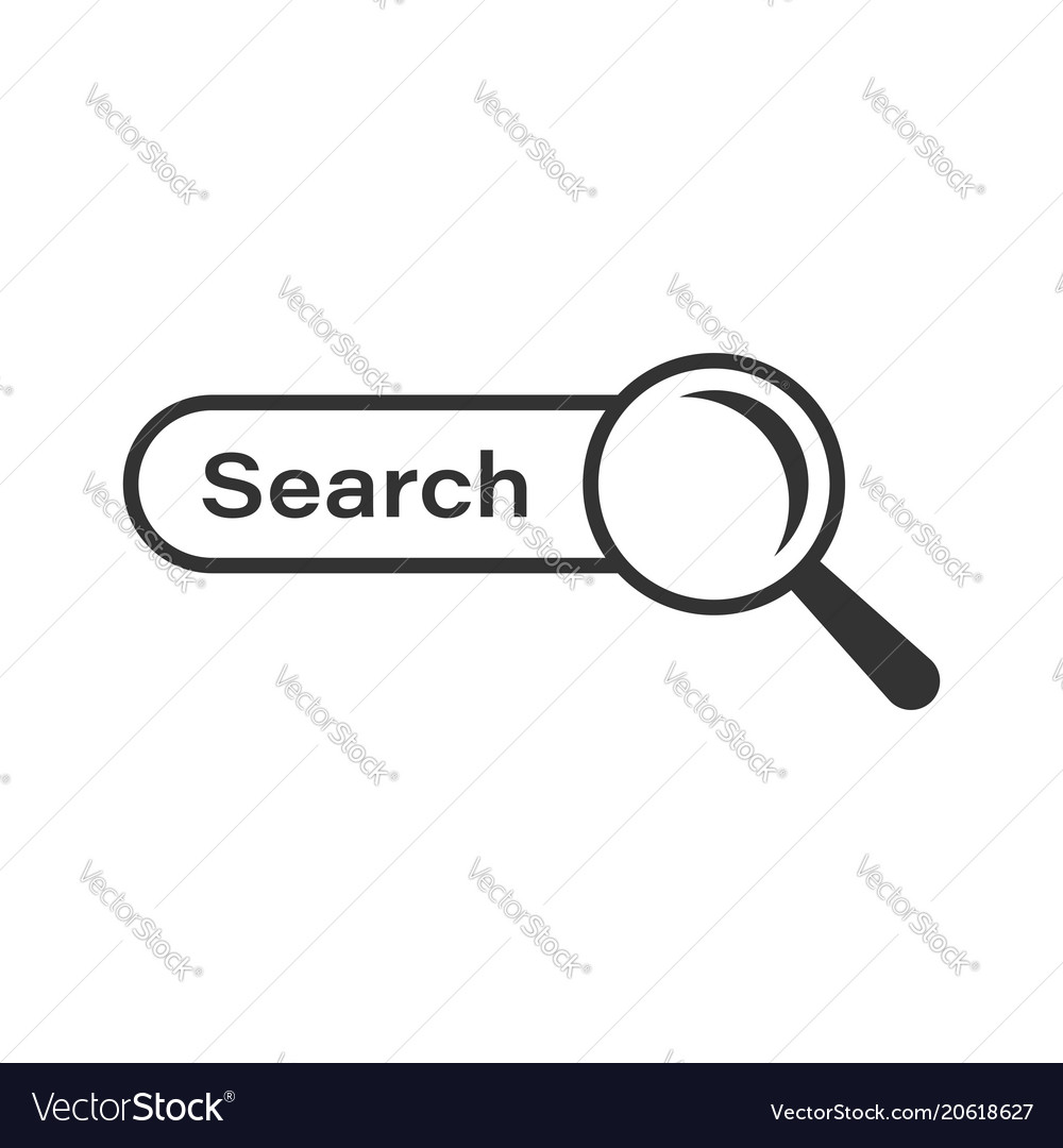Search bar ui element icon in flat style