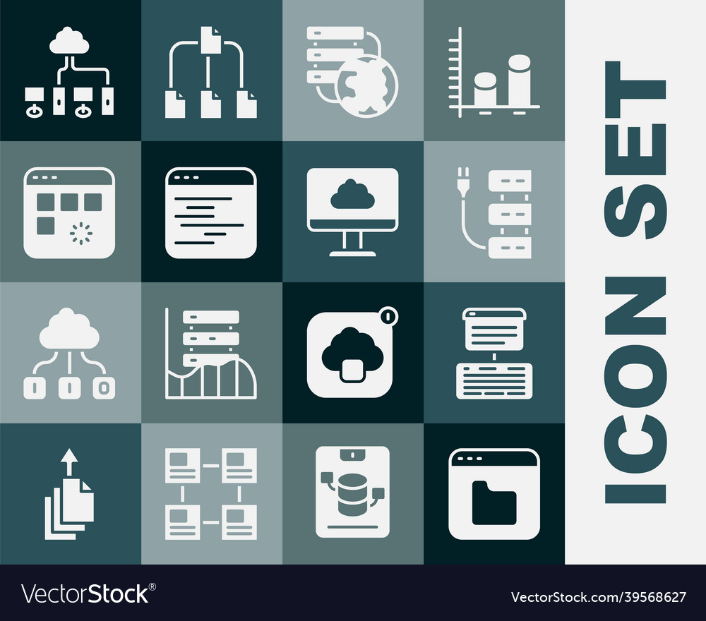 Browser-Dateien Server-Daten-Webhosting Vector Image Browser-Dateien Server-Daten-Webhosting
