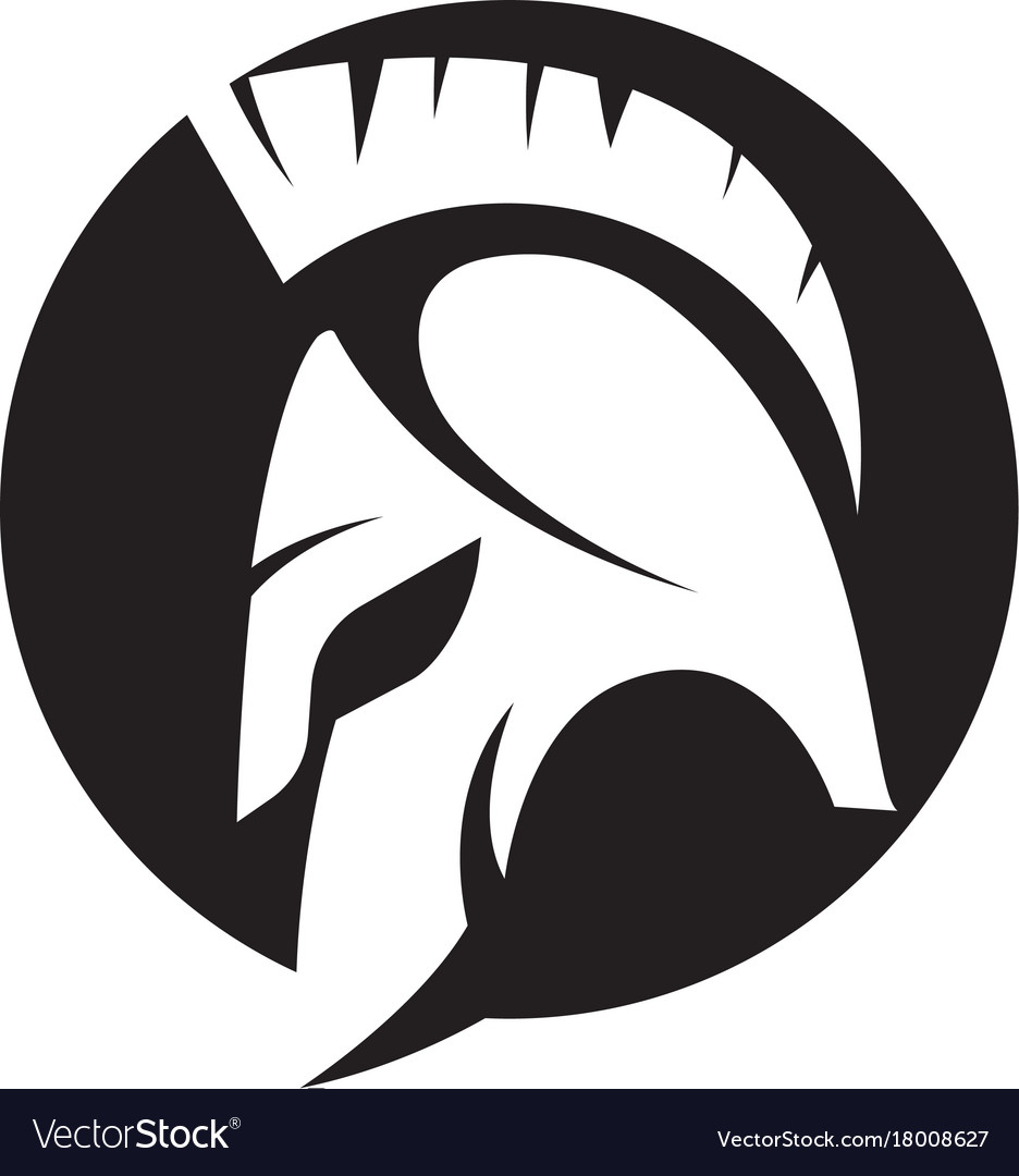 Spartan helmet logo template