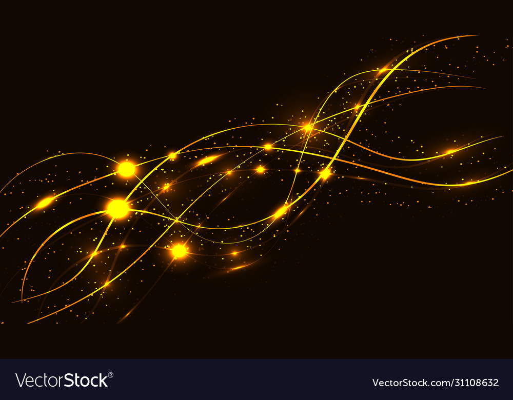 Abstract yellow beautiful digital modern magical