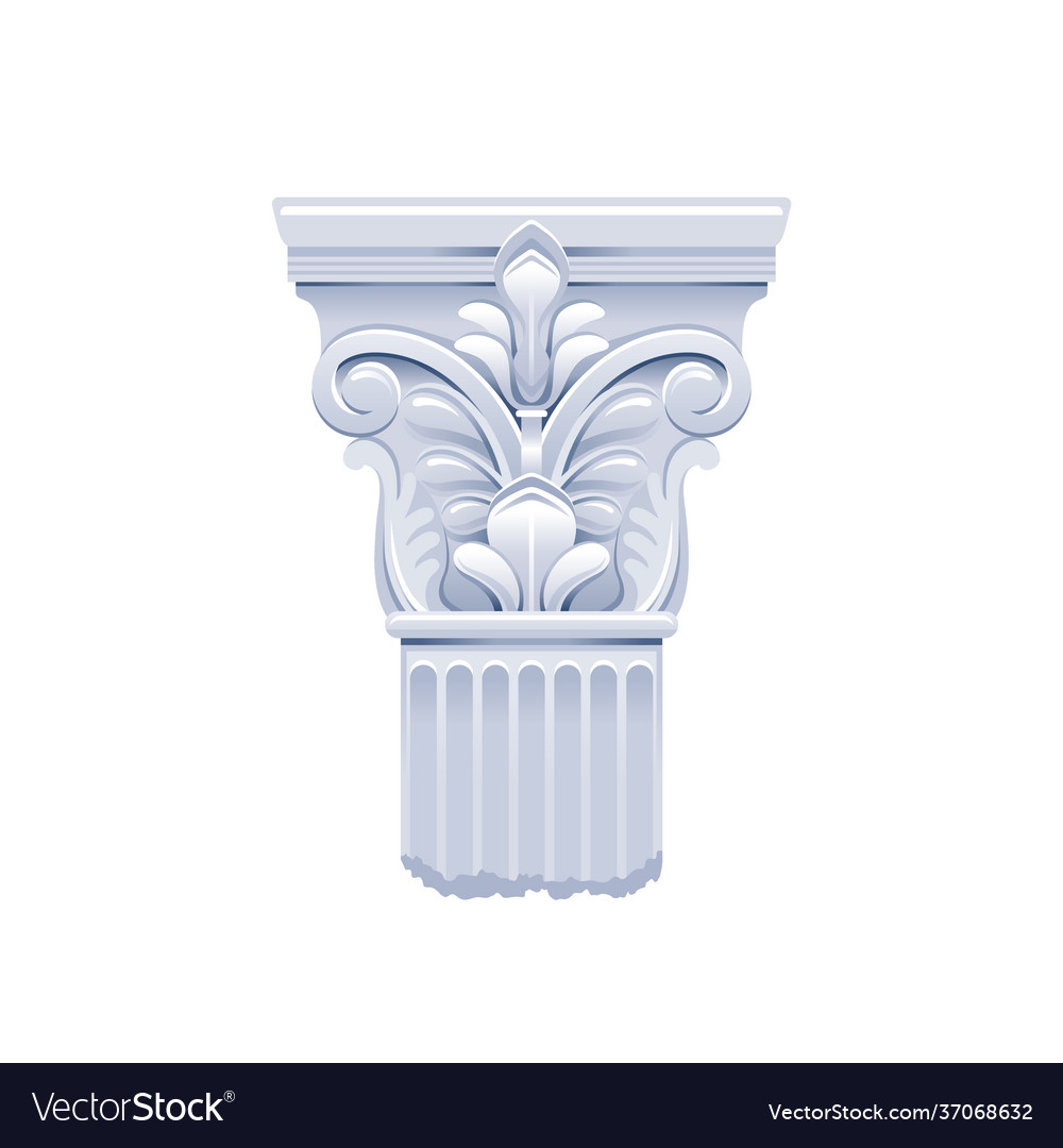 Column pillar greek or roman old vector image Column pillar greek or roman old