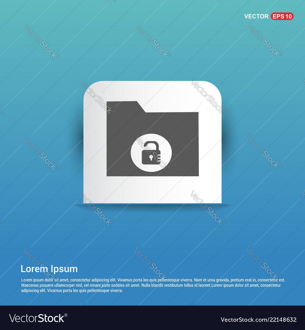 Computer folder icon - blue sticker button vector image Computer folder icon - blue sticker button