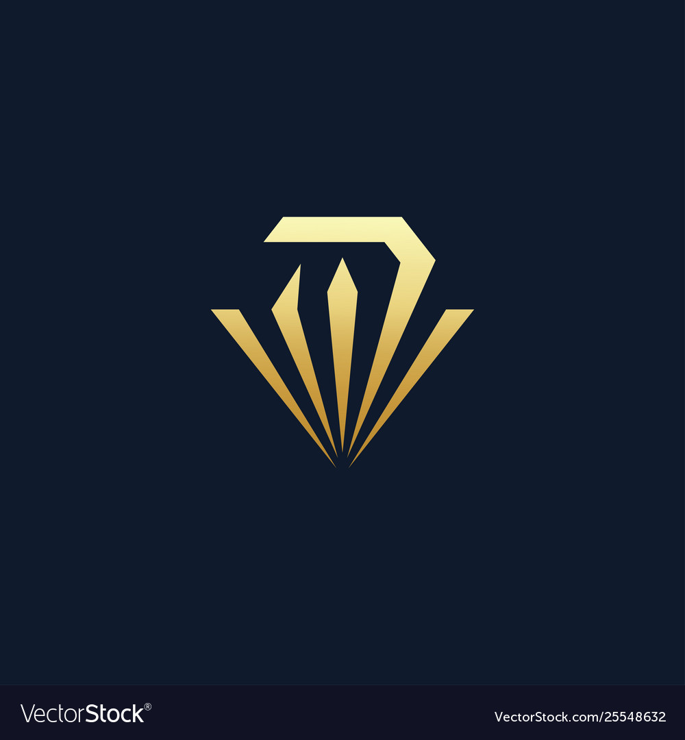 Diamond logo template Royalty Free Vector Image