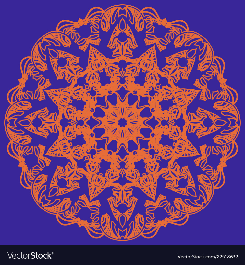 Handwrighting pattern in shape of snowflake woth vector image Handwrighting pattern in shape of snowflake woth