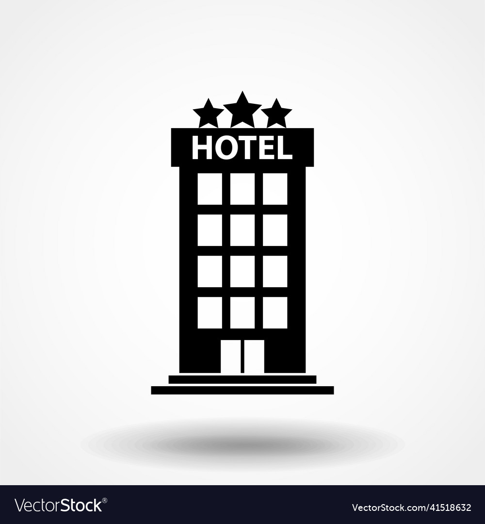 Hotel icon on isolated background simple flat