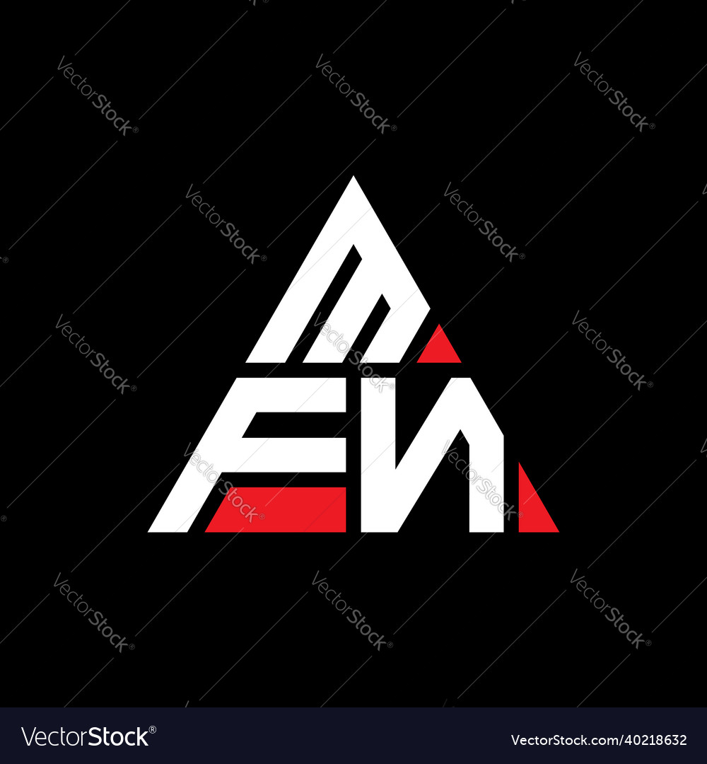 Mfn triangle letter logo design Royalty Free Vector Image