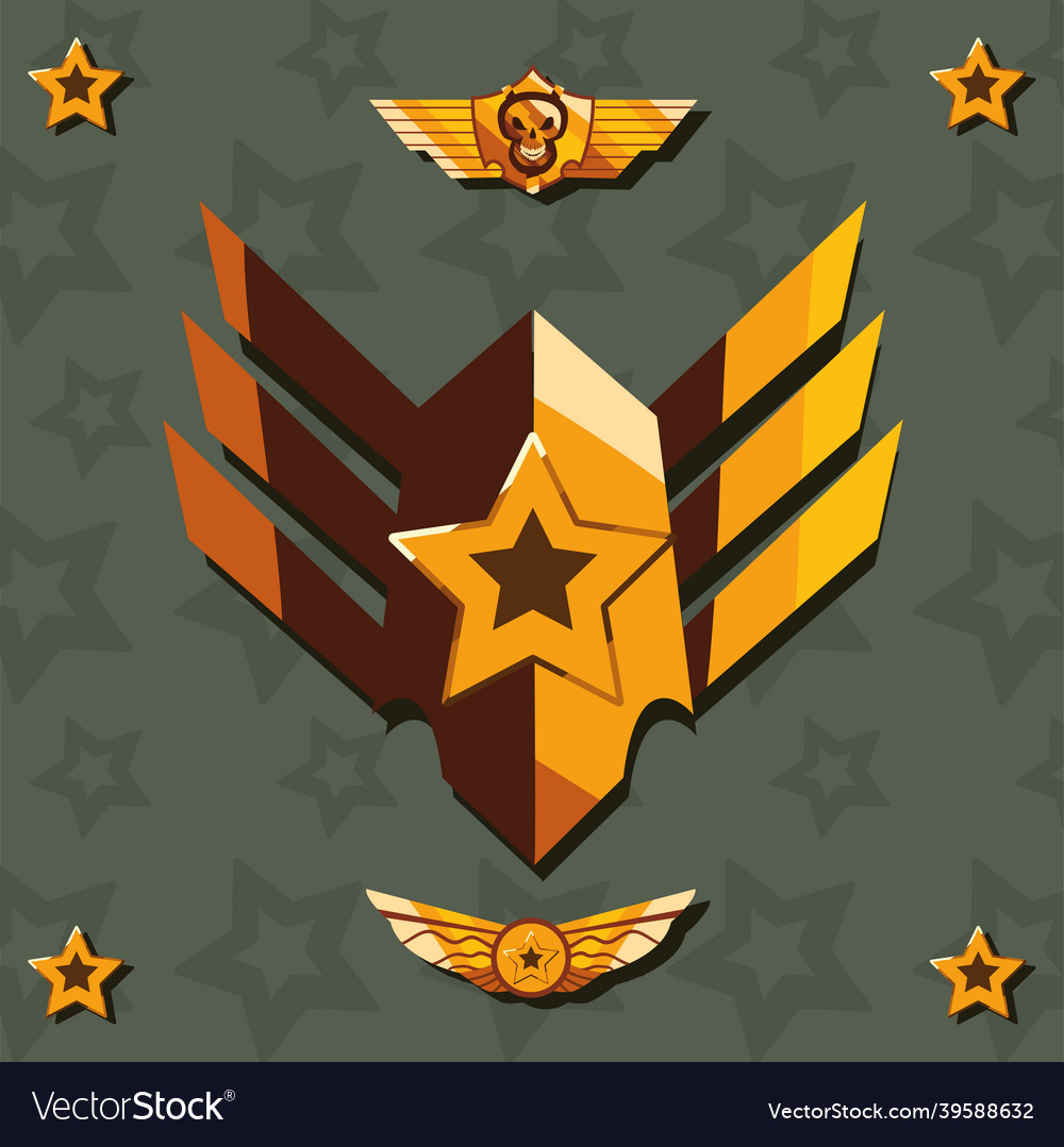 Military forces star emblem Royalty Free Vector Image