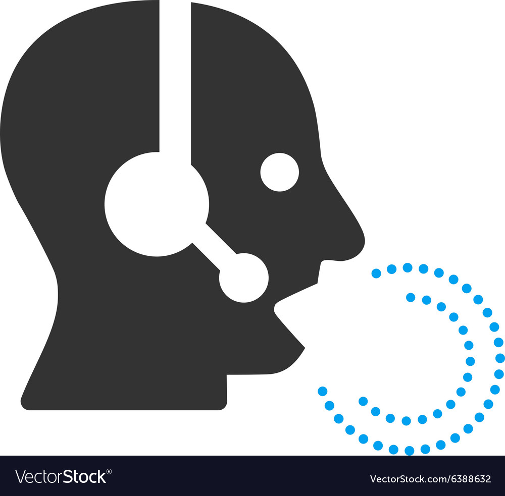 Operator speech flat icon
