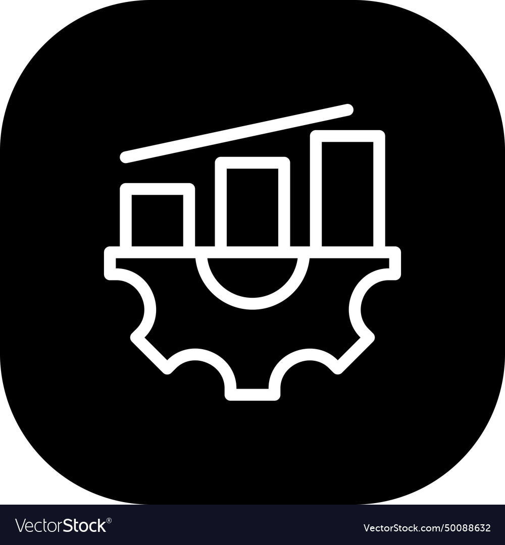Optimization key performance indicator icon vector image Optimization key performance indicator icon