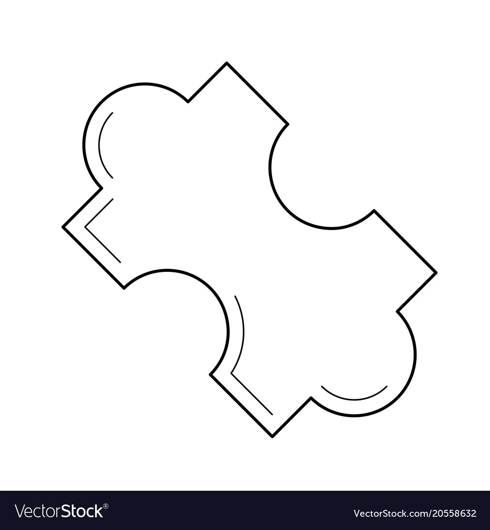 Puzzle piece line icon