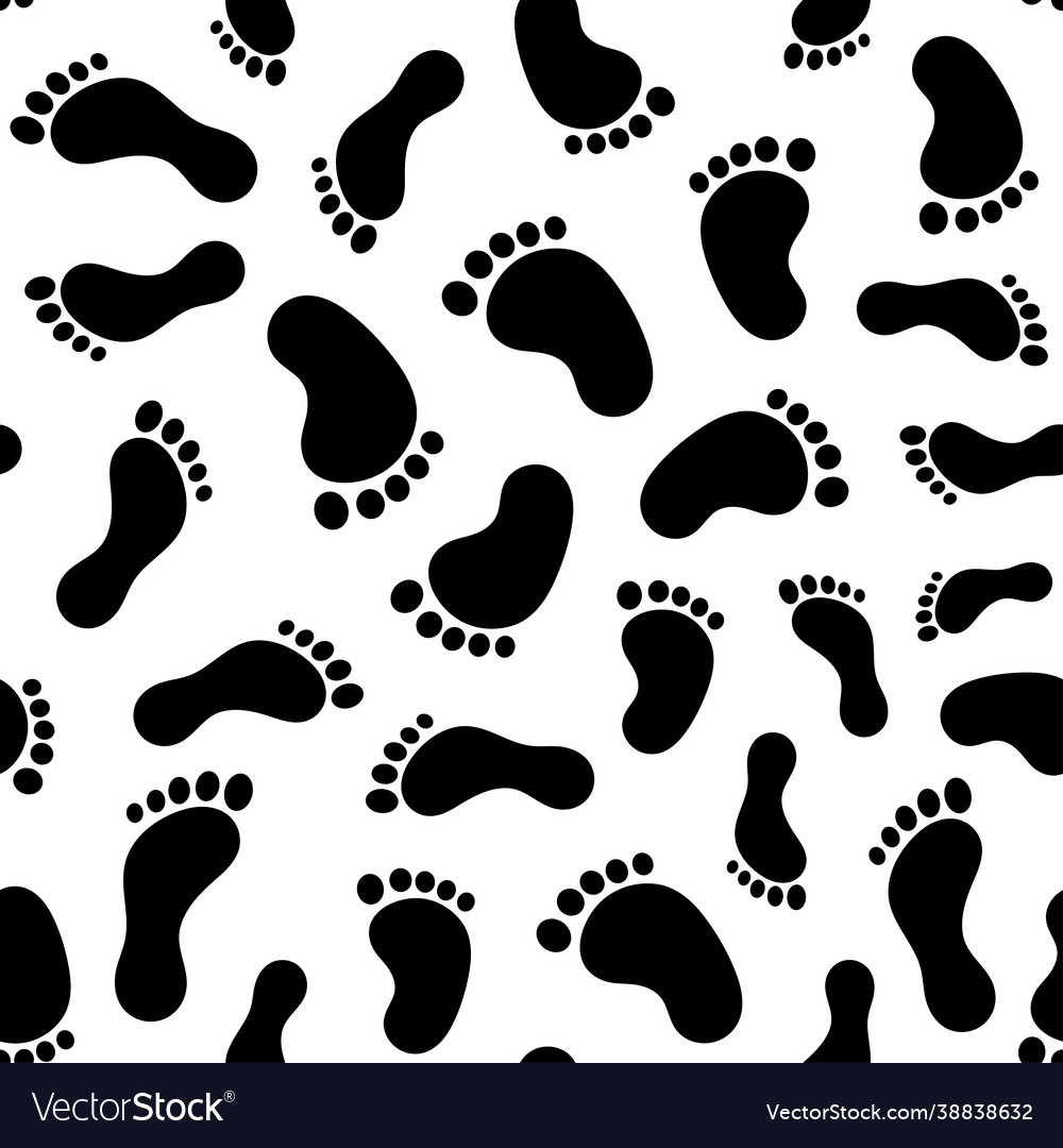 Seamless pattern with footprint Vector Image Seamless pattern with footprint