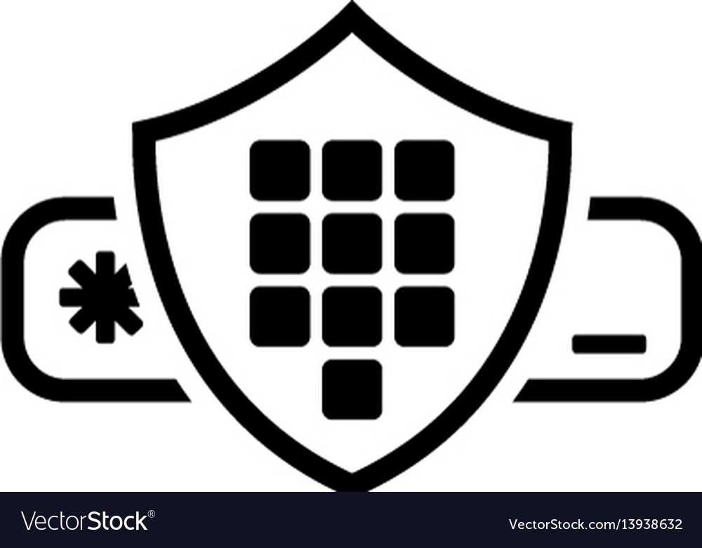 Security code icon flat design vector image Security code icon flat design
