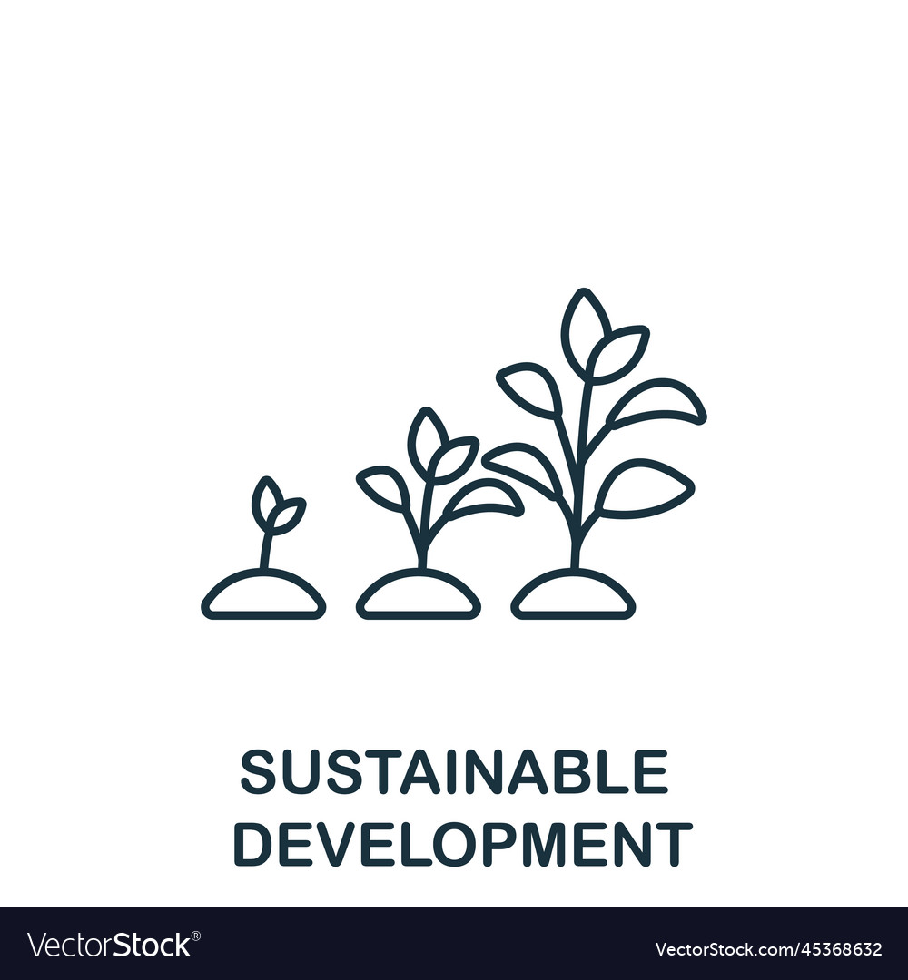 Sustainable development icon monochrome simple