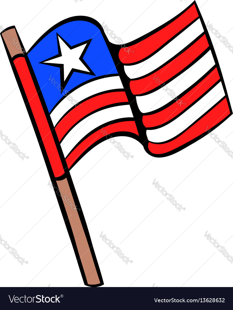 Usa flag icon cartoon Royalty Free Vector Image