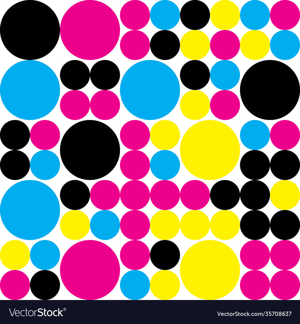 Abstract dotted cmyk background pattern