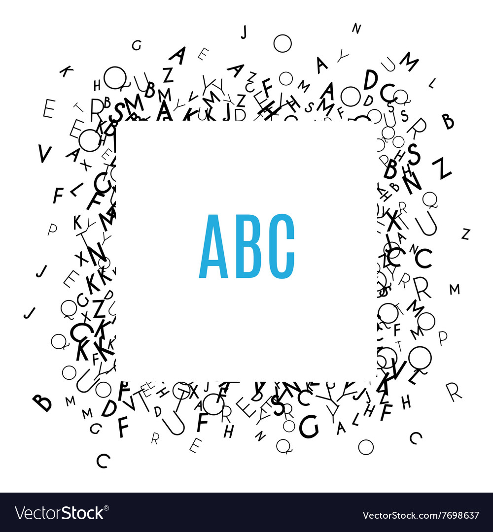 Alphabet Frame Isolated On White Background Vector Image