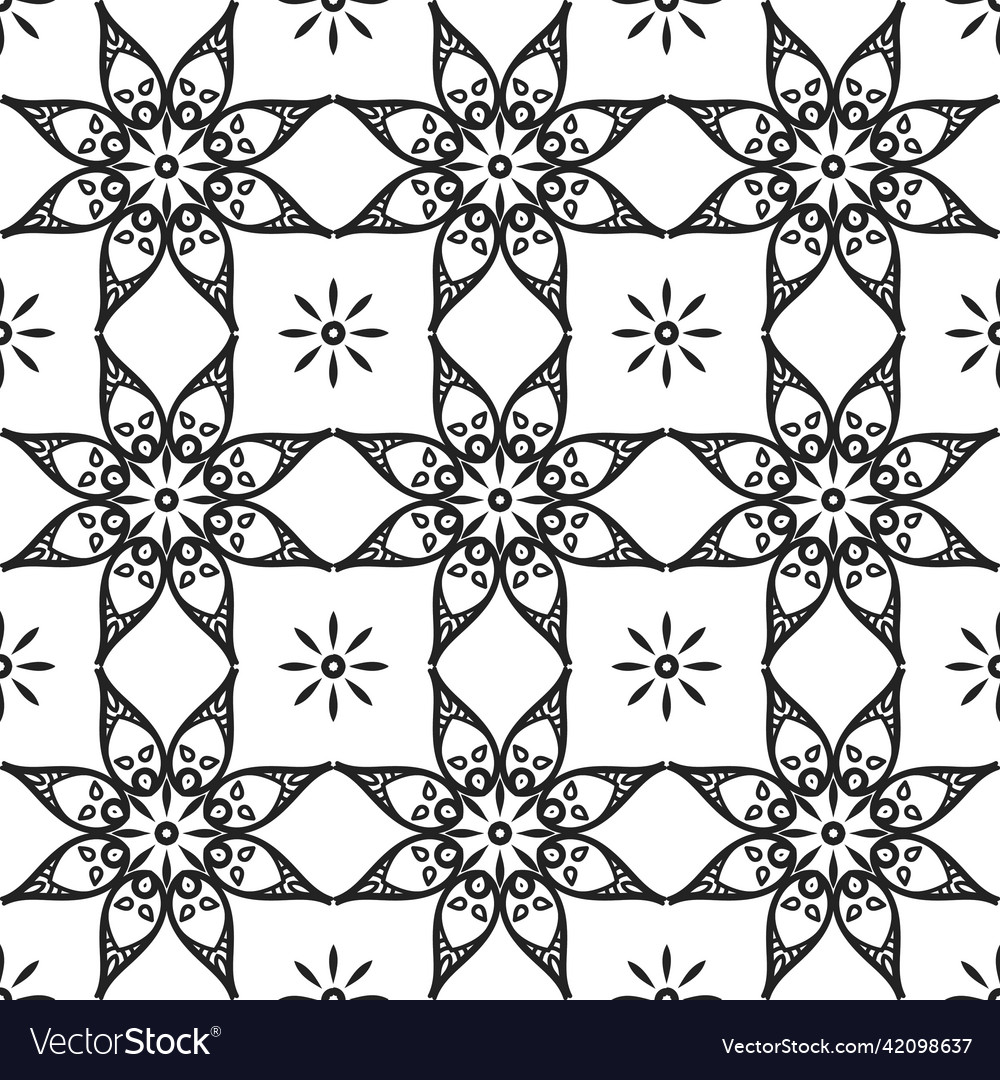 Classic seamless pattern in white background