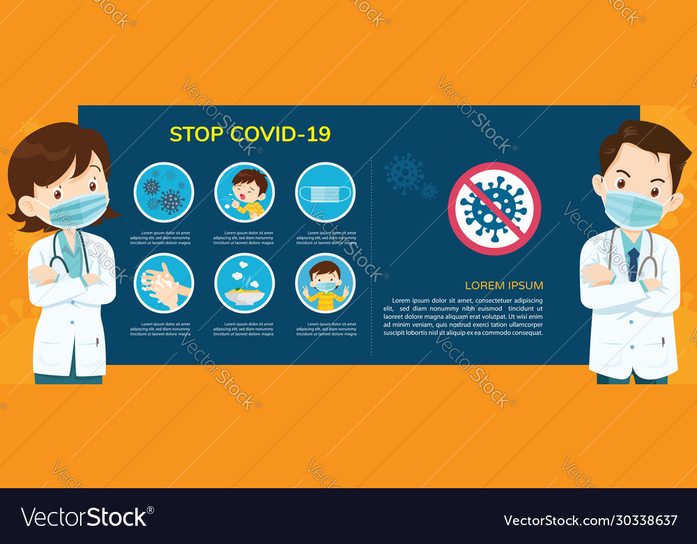 Doctor Explain For Coronavirus With Copy Space Vector Image