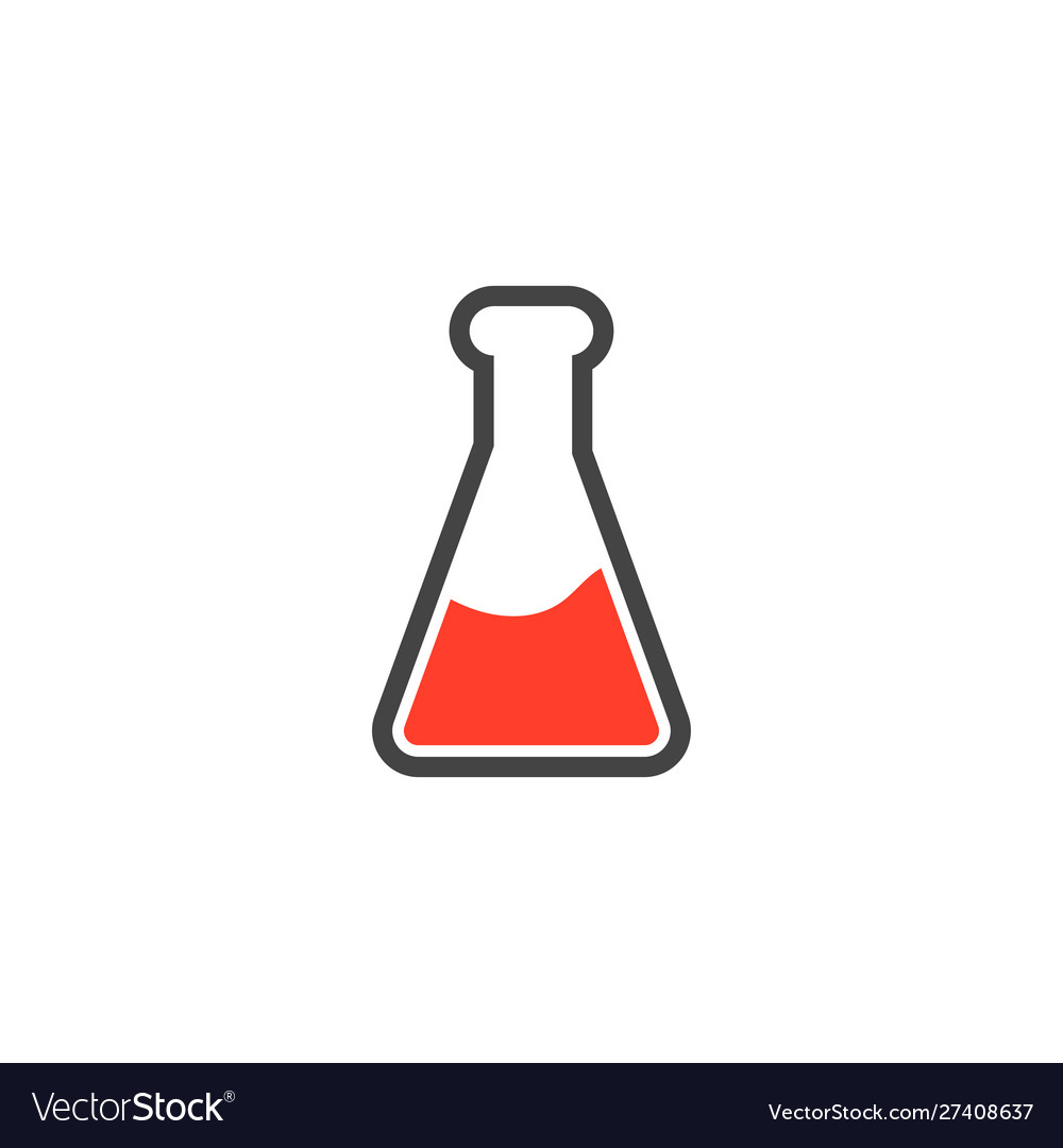 Flask science lab graphic design template