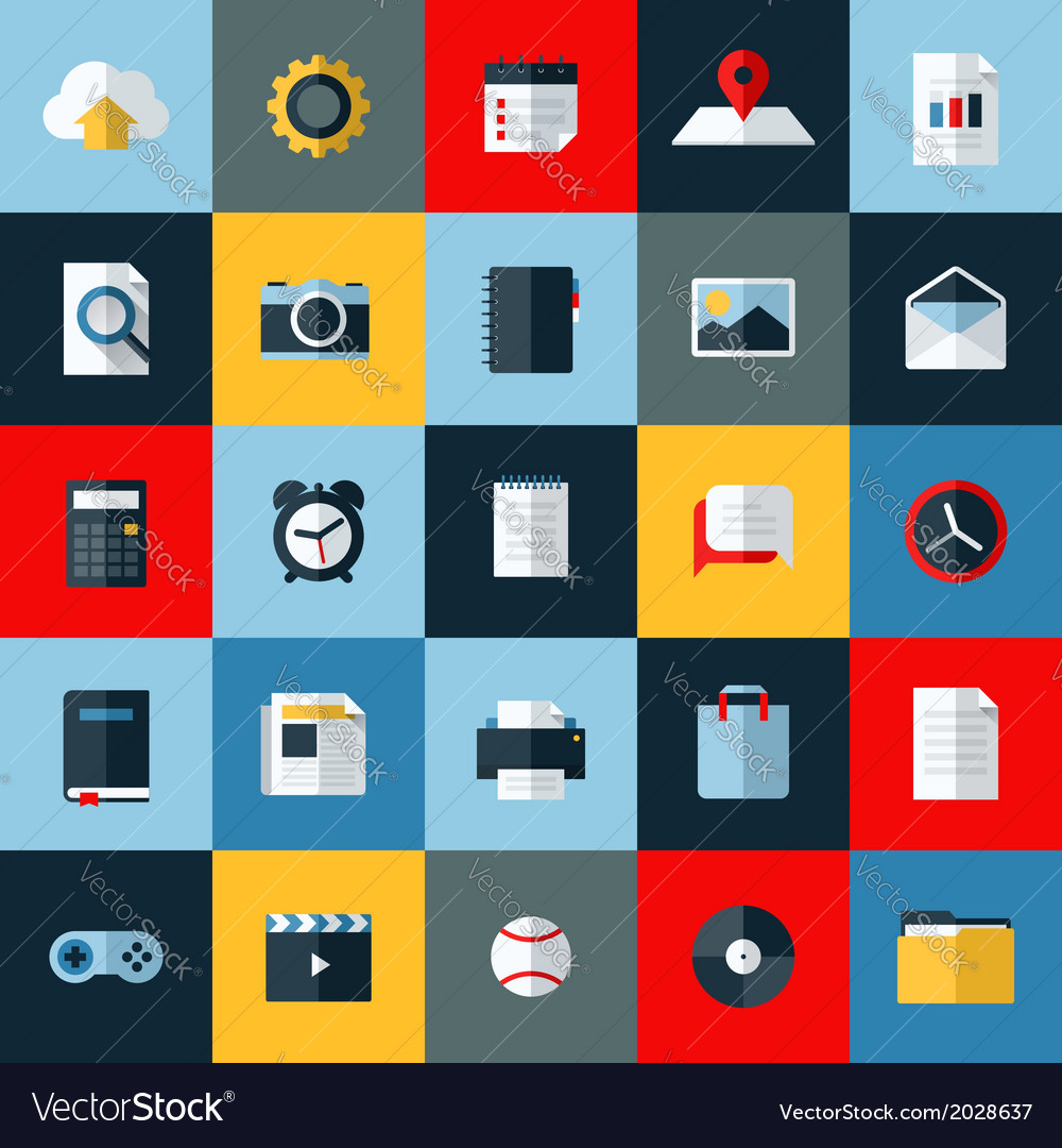 Flat Icon Set - Digital Elements