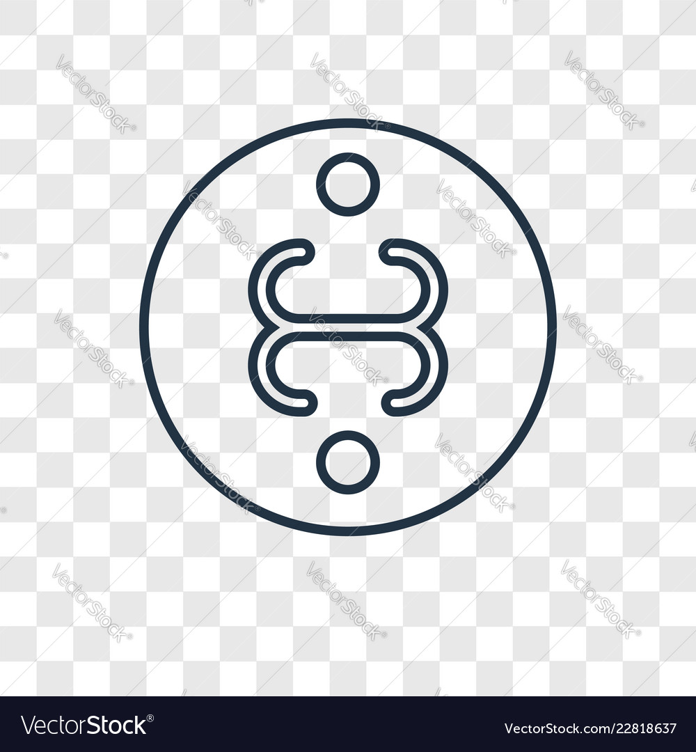 Gods omnipressence concept linear icon isolated vector image Gods omnipressence concept linear icon isolated