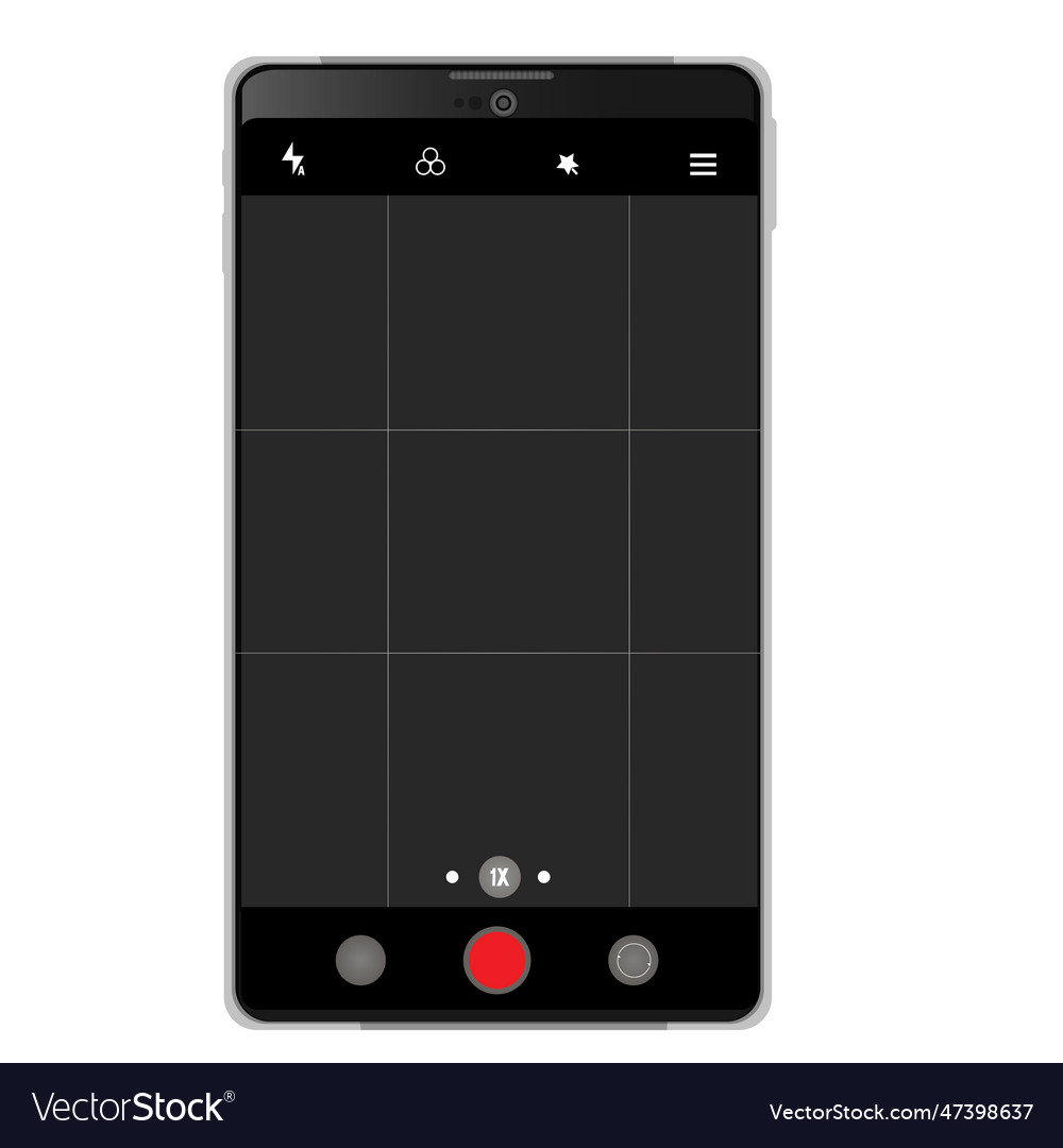Phone camera viewfinder screen interface view