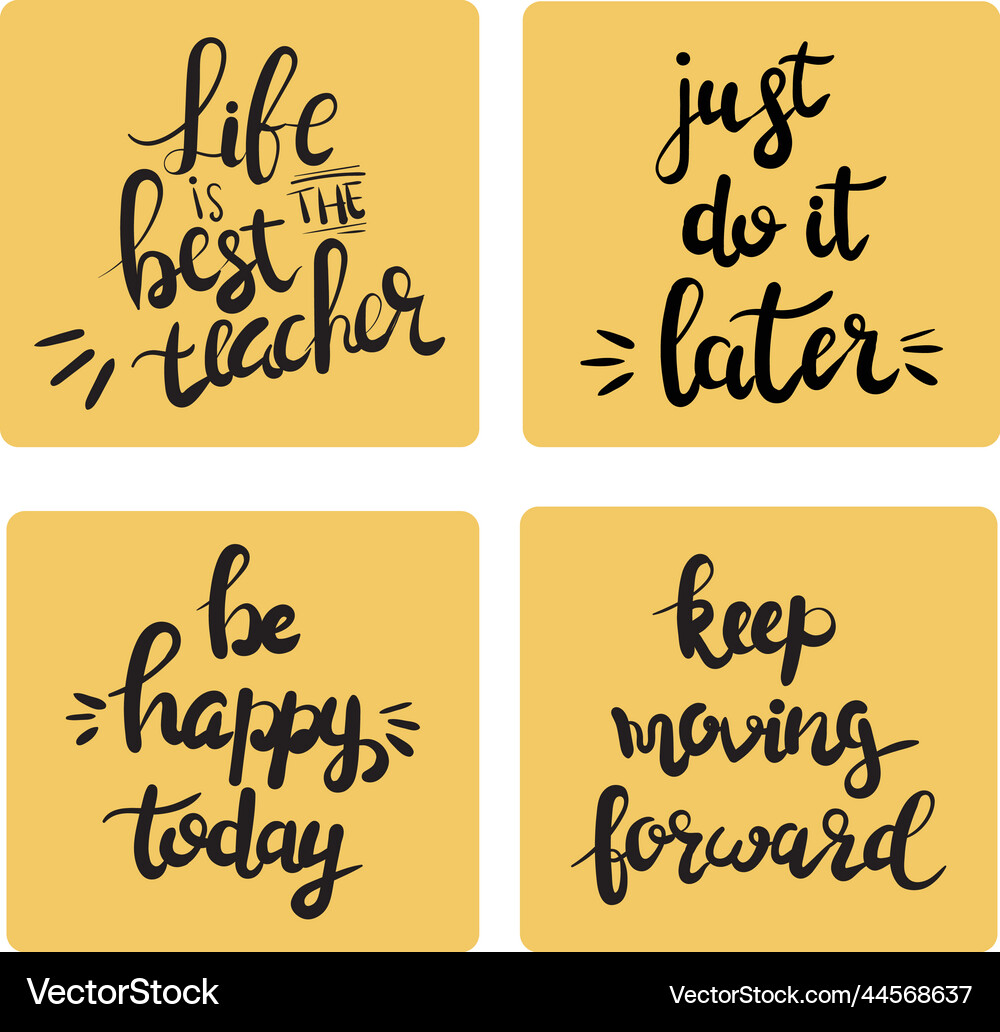 Set of motivational quotes Royalty Free Vector Image