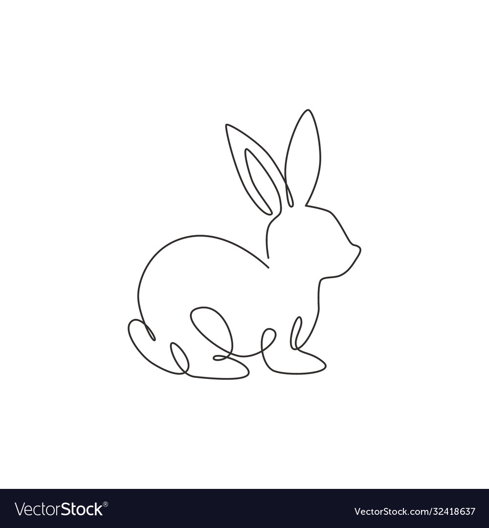 bunny line art