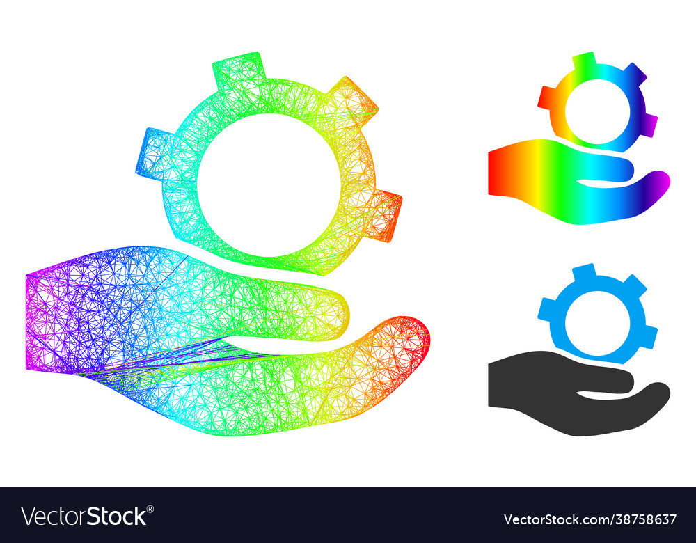 Spectrum net mesh gradient engineering service vector image Spectrum net mesh gradient engineering service