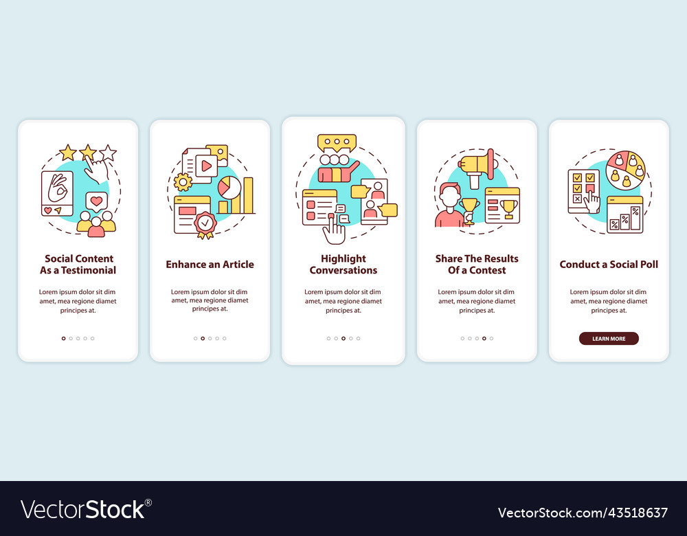 Techniques for embedded media use onboarding Vector Image