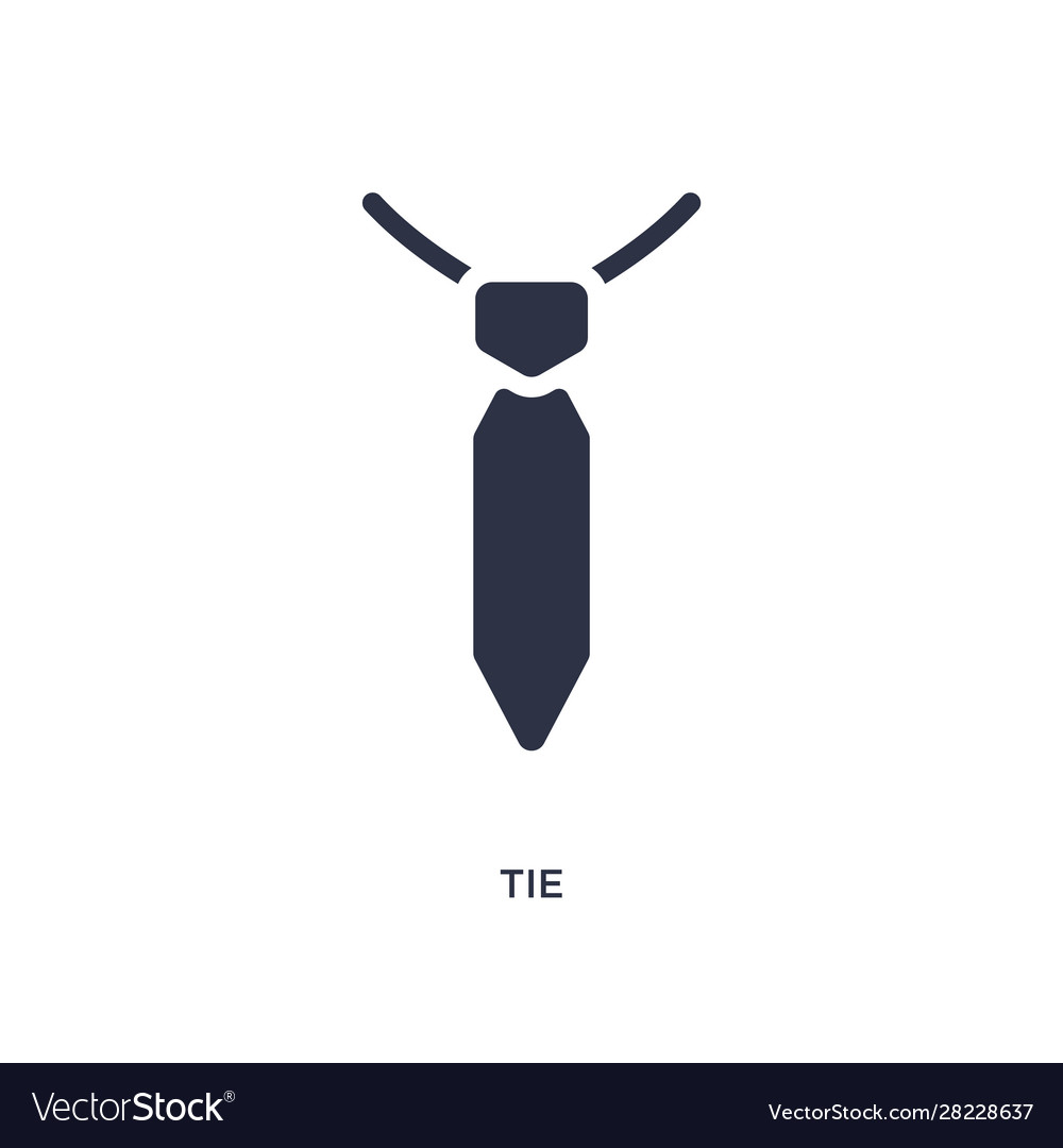 Tie icon on white background simple element from vector image Tie icon on white background simple element from