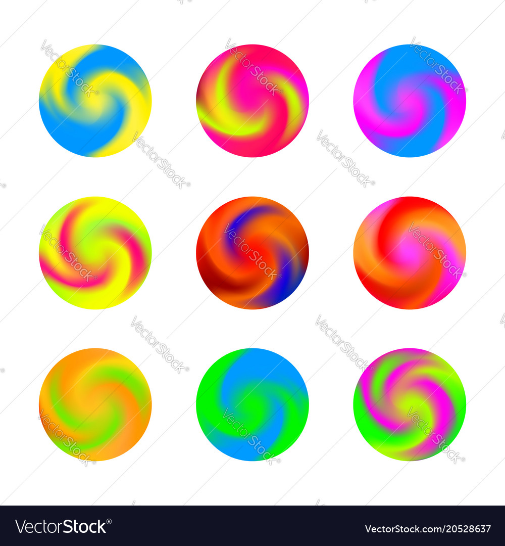 Twisted swirl color ball three dimensional set