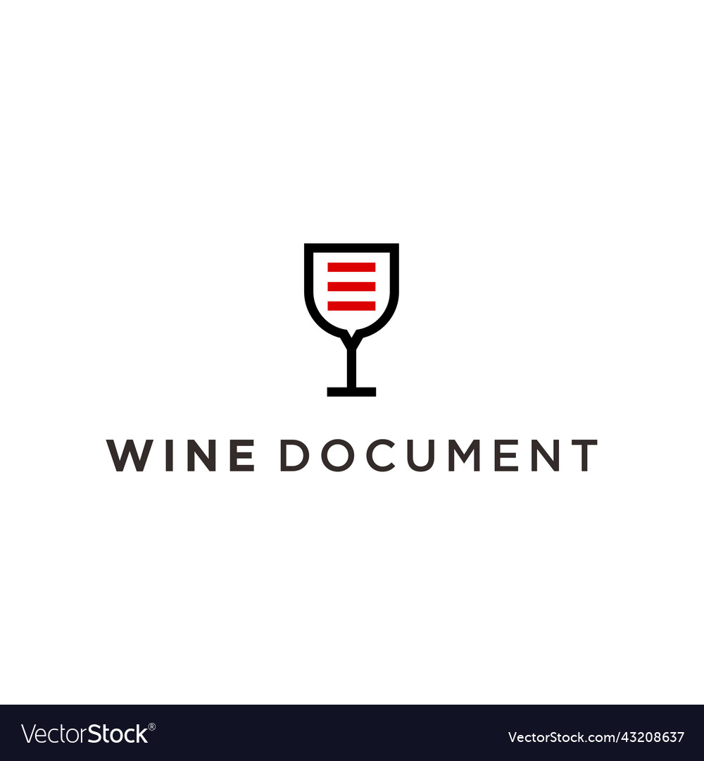 Wine document logo icon designs