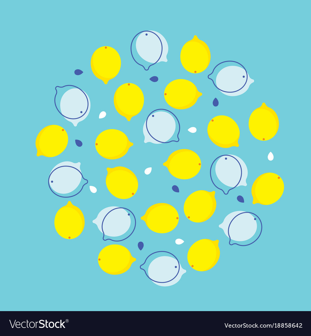 Colorful lemons background