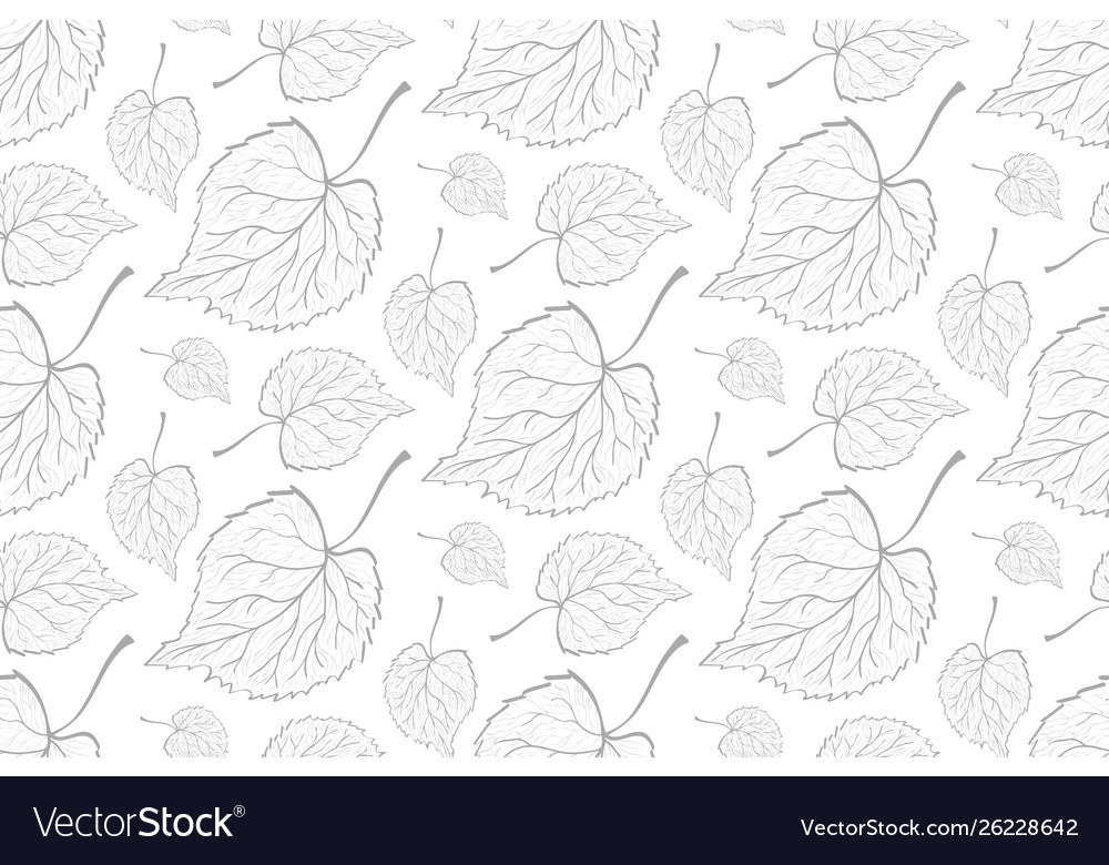 Decorative ornamental seamless leaf pattern