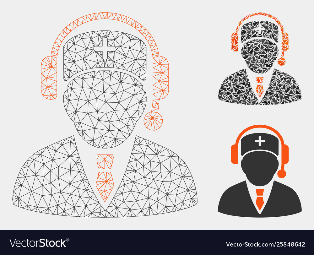 Emergency manager mesh network model vector image Emergency manager mesh network model